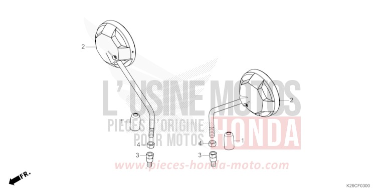 MIROIR de MSX GROM A PEARL HORIZON WHITE (NHB61) 2024